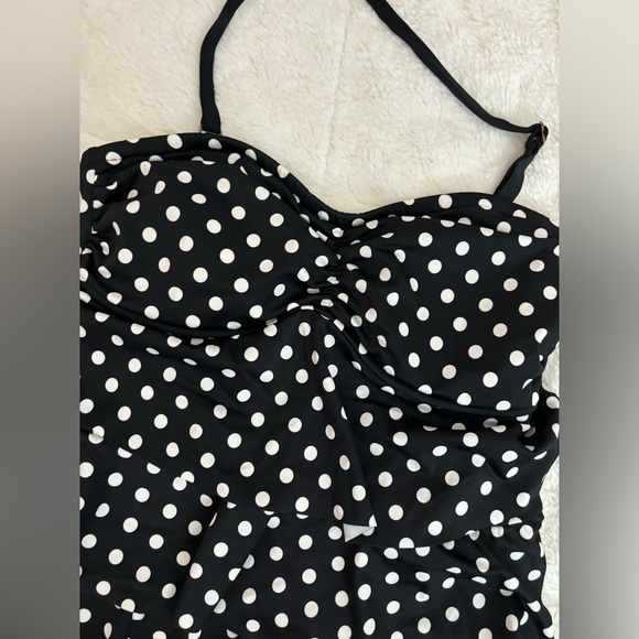 Polka Dot Tankini Top - Picture 2 of 4